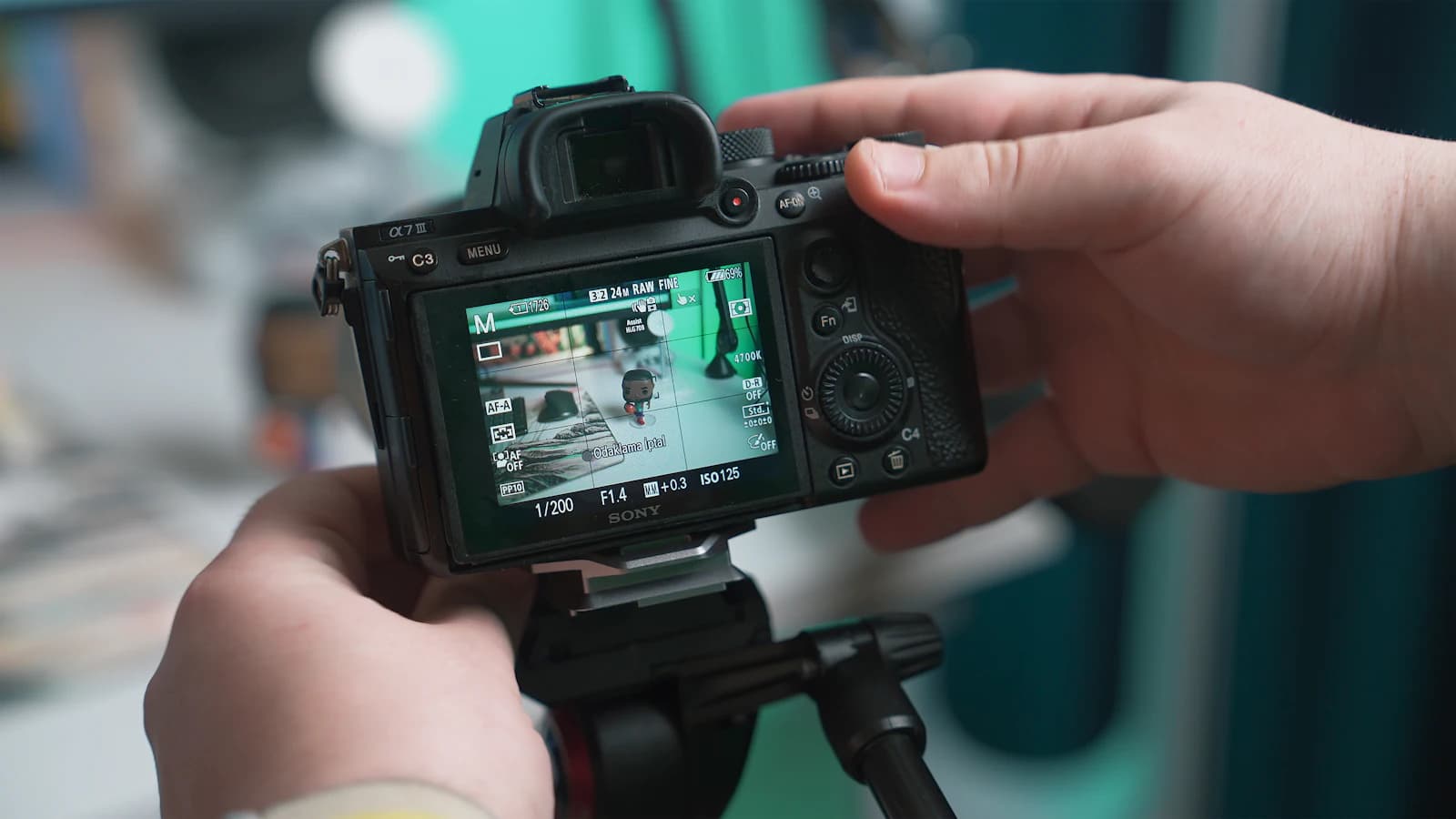 A photographer shooting product images
